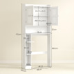 Meuble WC dessus de toilette LEANDRO blanc