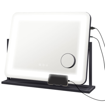 Miroir lumineux LED 3 modes d'éclairage LUMEA port charge USB