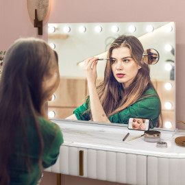 Miroir maquillage Hollywood LED réglable USB BELLA blanc