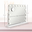 Miroir maquillage Hollywood LED rotatif USB NOVA blanc