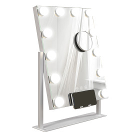 Miroir Lumineux LED tactile 3 modes éclairage USB SEREX blanc