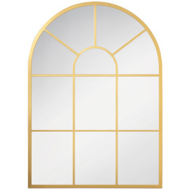 Miroir mural style art déco dim. 50L x 70H cm GLASS métal