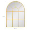 Miroir mural style art déco dim. 50L x 70H cm GLASS métal