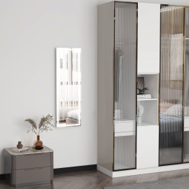 Miroir mural plein pied rectangulaire LED 40 x 120 cm KEYROS