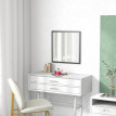 Miroir mural carré 50L x 50H cm THALES cadre bois noir