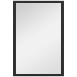 Miroir mural rectangulaire dim. 40L x 60H cm cadre bois ORPHEE noir