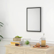 Miroir mural rectangulaire dim. 40L x 60H cm cadre bois ORPHEE noir