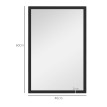 Miroir mural rectangulaire dim. 40L x 60H cm cadre bois ORPHEE noir