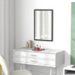 Miroir mural rectangulaire dim. 40L x 60H cm cadre bois ORPHEE noir
