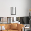 Miroir mural rectangulaire dim. 40L x 60H cm cadre bois ORPHEE noir