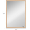 Miroir mural rectangulaire 50 x 70 cm HELIOS aspect bois clair
