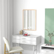 Miroir mural rectangulaire 50 x 70 cm HELIOS aspect bois clair