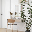 Miroir mural rectangulaire 50 x 70 cm HELIOS aspect bois clair
