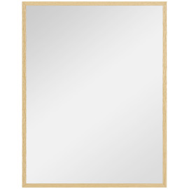 Miroir mural rectangulaire 70L x 90H cm ZELIOS aspect bois clair