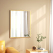 Miroir mural rectangulaire 70L x 90H cm ZELIOS aspect bois clair