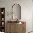 Miroir mural arche 110 x 65 cm THESEE bois marron foncé
