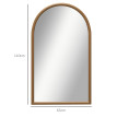 Miroir mural arche 110 x 65 cm THESEE bois marron foncé