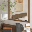 Miroir mural arche 110 x 65 cm THESEE bois marron foncé