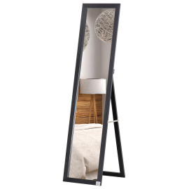 Miroir sur pied et mural rectangulaire ELENI noir