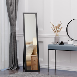 Miroir sur pied et mural rectangulaire ELENI noir