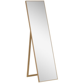 Miroir sur pied rectangulaire 147H x 40l cm ERYNOS aspect bois