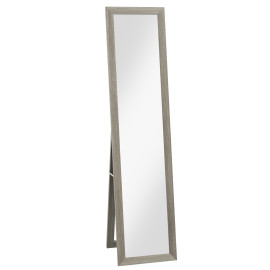 Miroir sur pied et mural rectangulaire DORIAN aspect bois