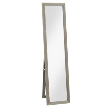 Miroir sur pied et mural rectangulaire DORIAN aspect bois