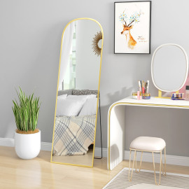 Miroir sur pied ou mural AURELE doré