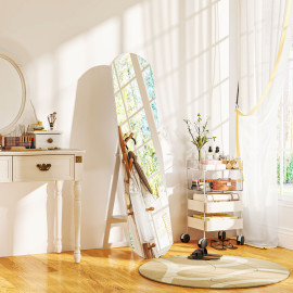 Miroir sur pied grande taille CALIAN blanc