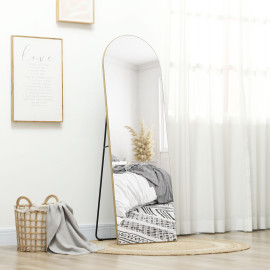 Miroir sur pied ou mural 50L x 150H cm AURELIO ton or