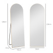Miroir sur pied ou mural 50L x 150H cm AURELIO ton or