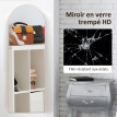 Miroir sur pied ou mural 50L x 150H cm AURELIO ton or