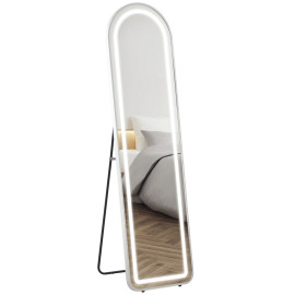 Miroir sur pied arqué 40L x 150H cm VALERIO argent