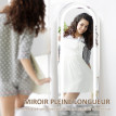 Miroir sur pied arqué 40L x 150H cm VALERIO argent