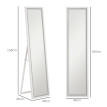 Grand miroir LED 40 x 160 cm FABIO effet bois blanc