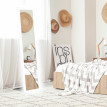 Grand miroir LED 40 x 160 cm FABIO effet bois blanc