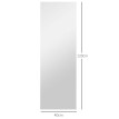Miroir mural LED 40L x 120H cm DARIO tactile