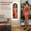 Miroir mural LED arqué 40L x 120H cm LYSAN réglable tactile