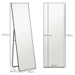 Grand miroir pleine longueur rectangulaire 50 x 160 cm MARZIO noir
