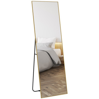 Grand miroir pleine longueur rectangulaire 50 x 160 AURELIO doré