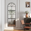 284 Miroir atelier triptyque 60x180 cm style verrière LUCENZO noir