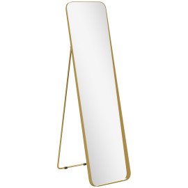 Miroir sur pied design métal 40 x 160 cm RAFFIE doré