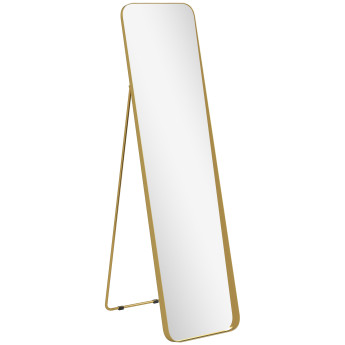 Miroir sur pied design métal 40 x 160 cm RAFFIE doré