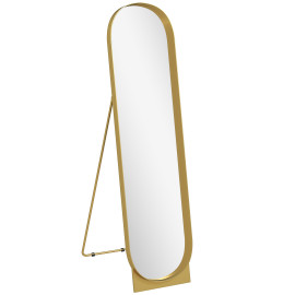 Miroir sur pied design métal 40 x 160 cm FLYP doré