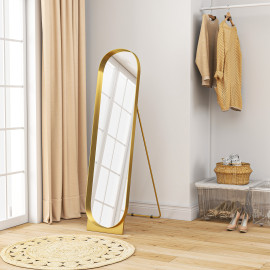Miroir sur pied design métal 40 x 160 cm FLYP doré