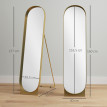 Miroir sur pied design métal 40 x 160 cm FLYP doré