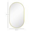 Miroir mural ovale 40L x 70H cm ARES doré