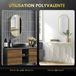 Miroir mural ovale 40L x 70H cm ARES doré