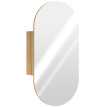 Armoire miroir design ovale 45 x 90 cm LYSA effet bois clair