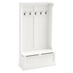 Vestiaire d'entrée banc coffre 3 en 1 MYLO blanc cassé